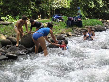 Volare all day adventure, stopping for a picnic lunch and cool-off swim in the river