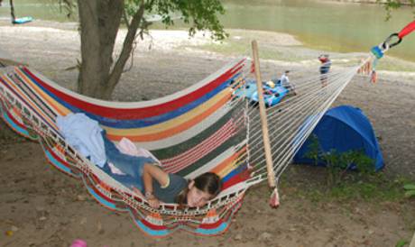 Hammock at the campsite - for the lazy (and exhausted)