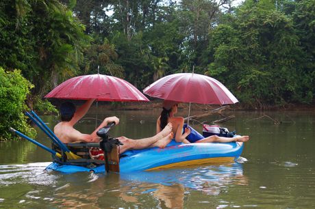 Serendipity's quiet nature boat - even in rain it reveals a marvelous world