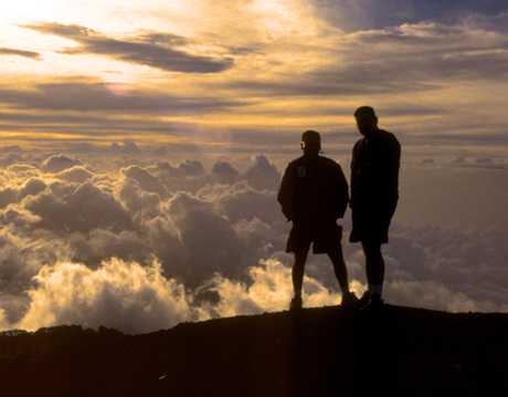 Serendipity Costa Rica hike near top of volcano, above clouds